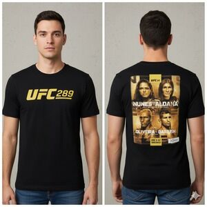 UFC‎ 289 Men's Small Black T-Shirt Featuring Nunes Historic Last Fight Graphic